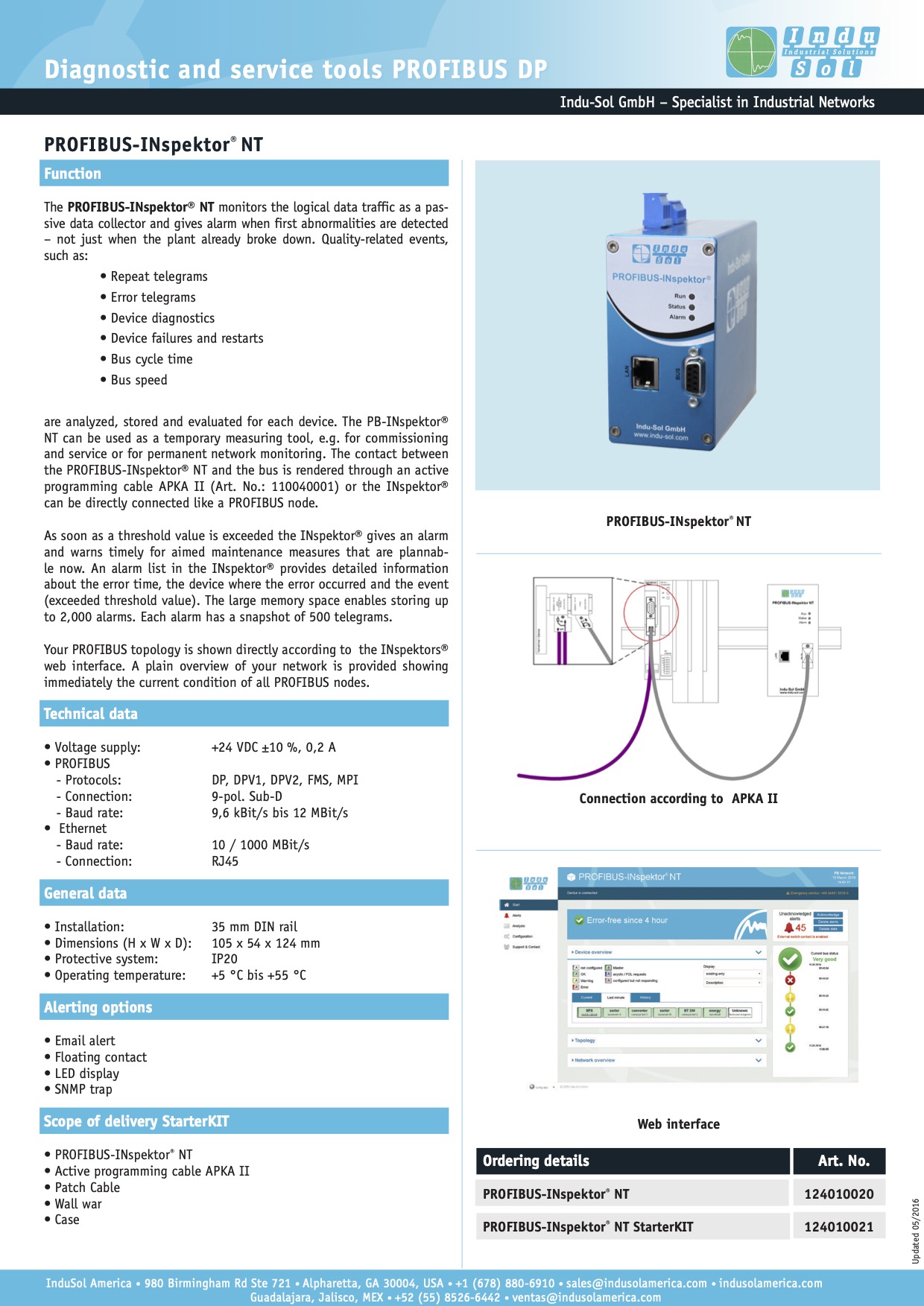 PROFIBUS INspektor NT 124010020 datasheet