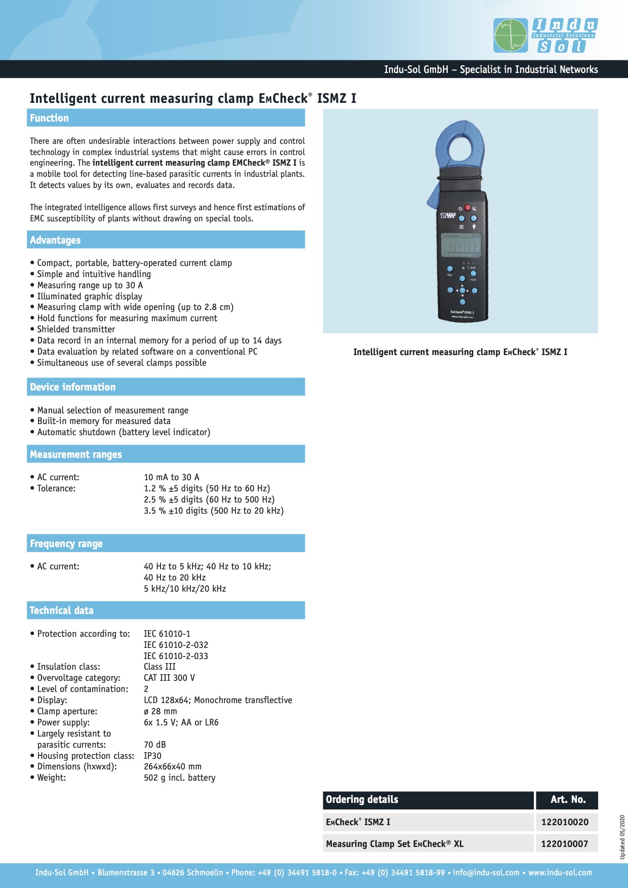 EmCheck ISMZ I Data Sheet